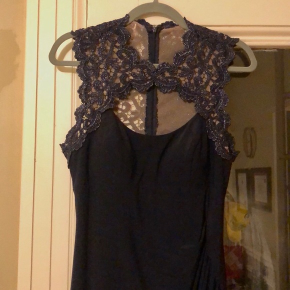 Sexy Navy Cinched Cocktail Dress - Picture 3 of 6